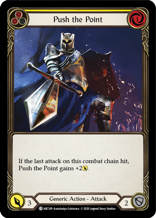 Push the Point (Yellow) [U-ARC189] Unlimited Rainbow Foil | Good Games Cannington