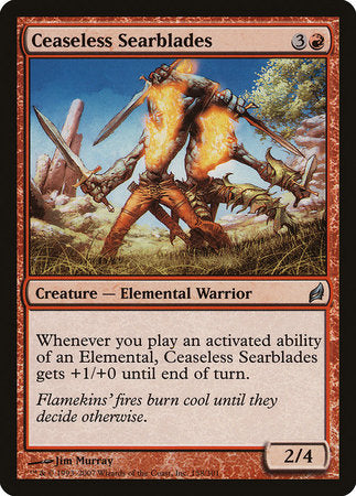 Ceaseless Searblades [Lorwyn] | Good Games Cannington