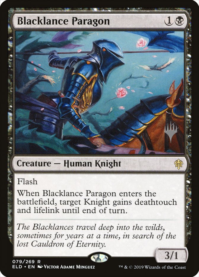 Blacklance Paragon (Promo Pack) [Throne of Eldraine Promos] | Good Games Cannington