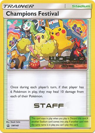 Champions Festival (SM148) (2018 Staff) [Sun & Moon: Black Star Promos] | Good Games Cannington