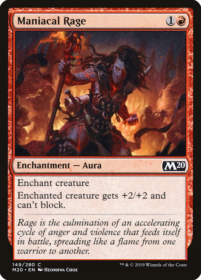 Maniacal Rage [Core Set 2020] | Good Games Cannington