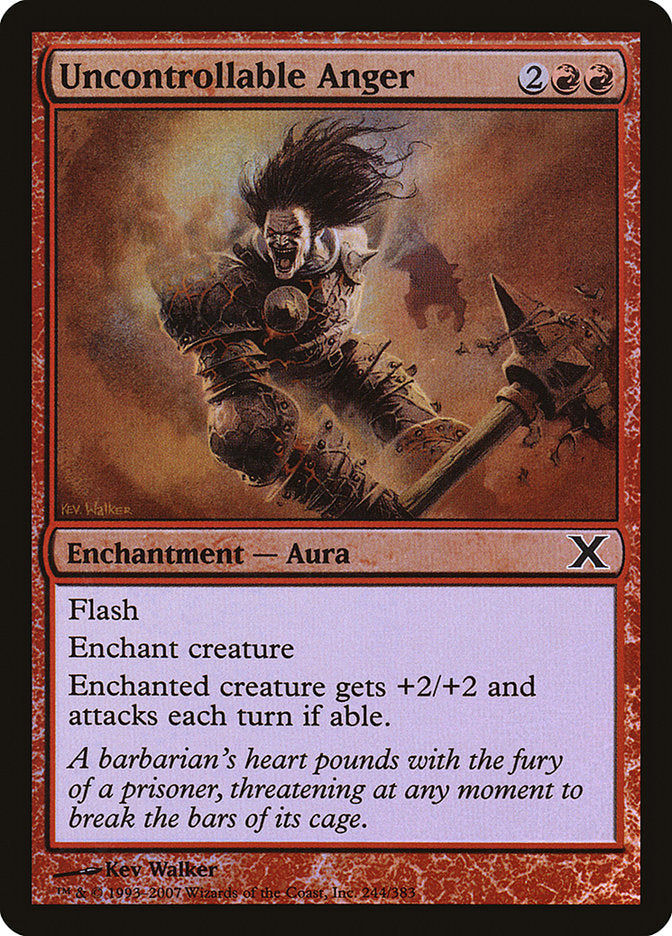 Uncontrollable Anger (Premium Foil) [Tenth Edition] | Good Games Cannington