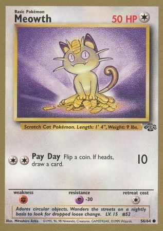 Meowth (56/64) (Gold Bordered Promo) [Jungle Unlimited] | Good Games Cannington