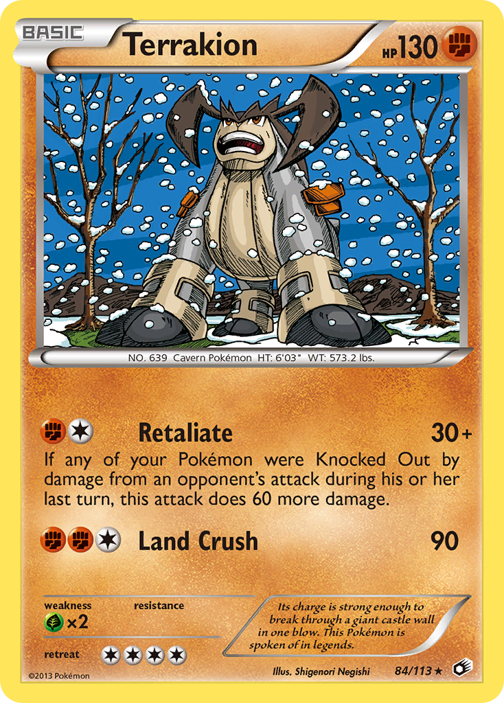 Terrakion (84/113) [Black & White: Legendary Treasures] | Good Games Cannington