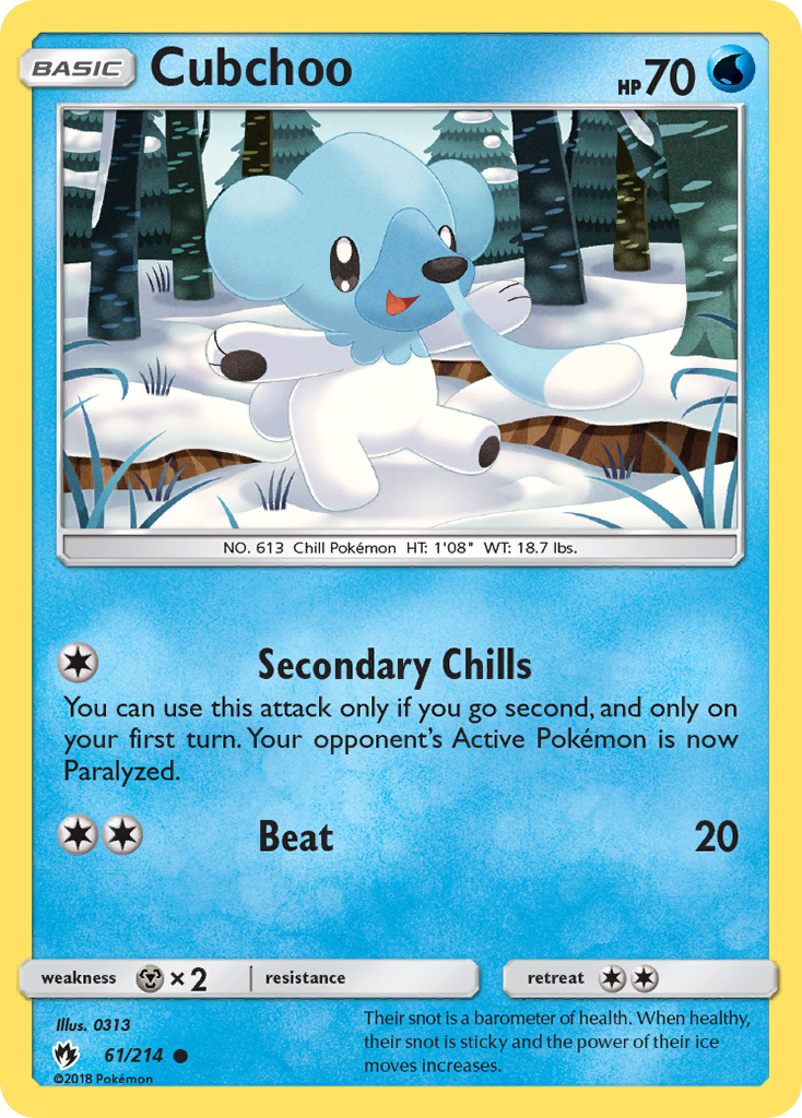 Cubchoo (61/214) [Sun & Moon: Lost Thunder] | Good Games Cannington