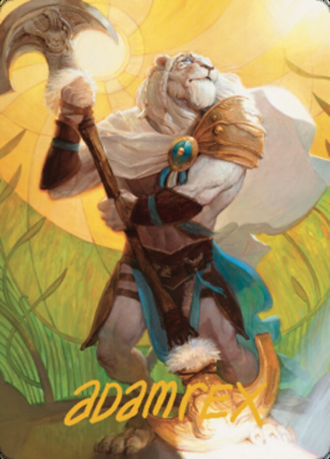 Ajani, Sleeper Agent Art Card (Gold-Stamped Signature) [Dominaria United Art Series] | Good Games Cannington