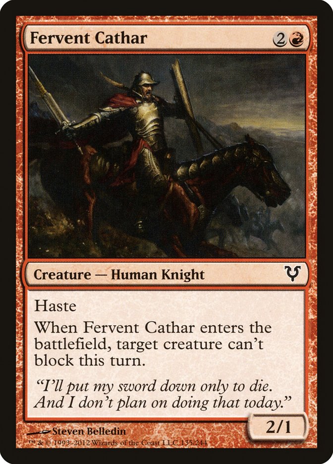 Fervent Cathar [Avacyn Restored] | Good Games Cannington