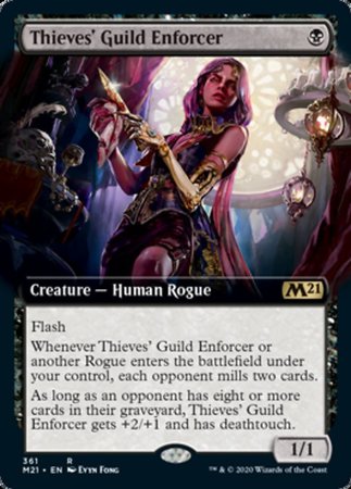 Thieves' Guild Enforcer (Extended Art) [Core Set 2021] | Good Games Cannington