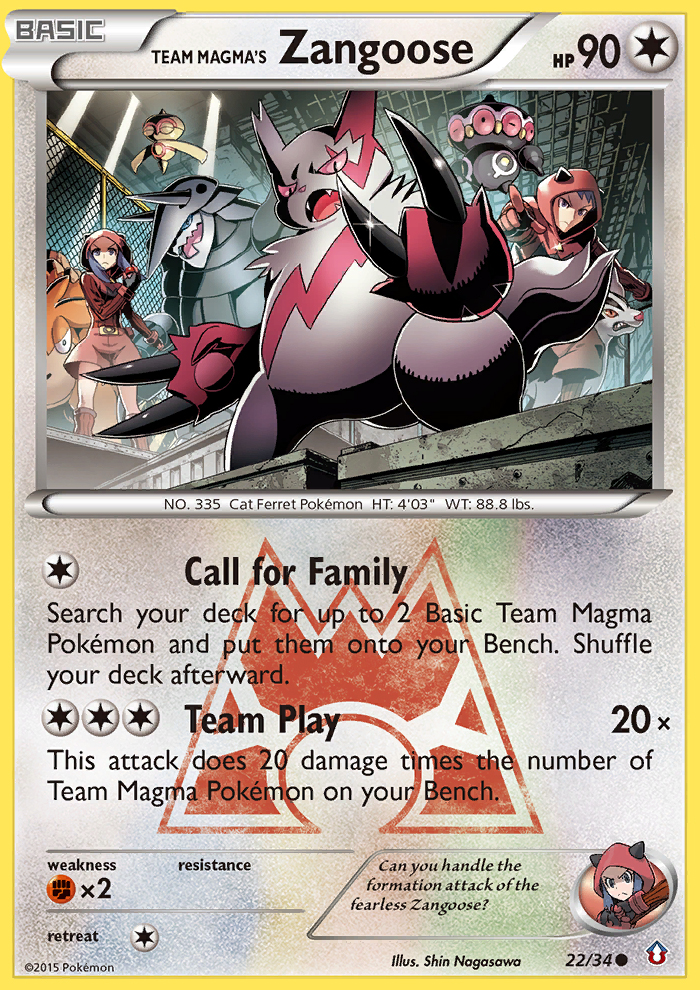 Team Magma's Zangoose (22/34) [XY: Double Crisis] | Good Games Cannington