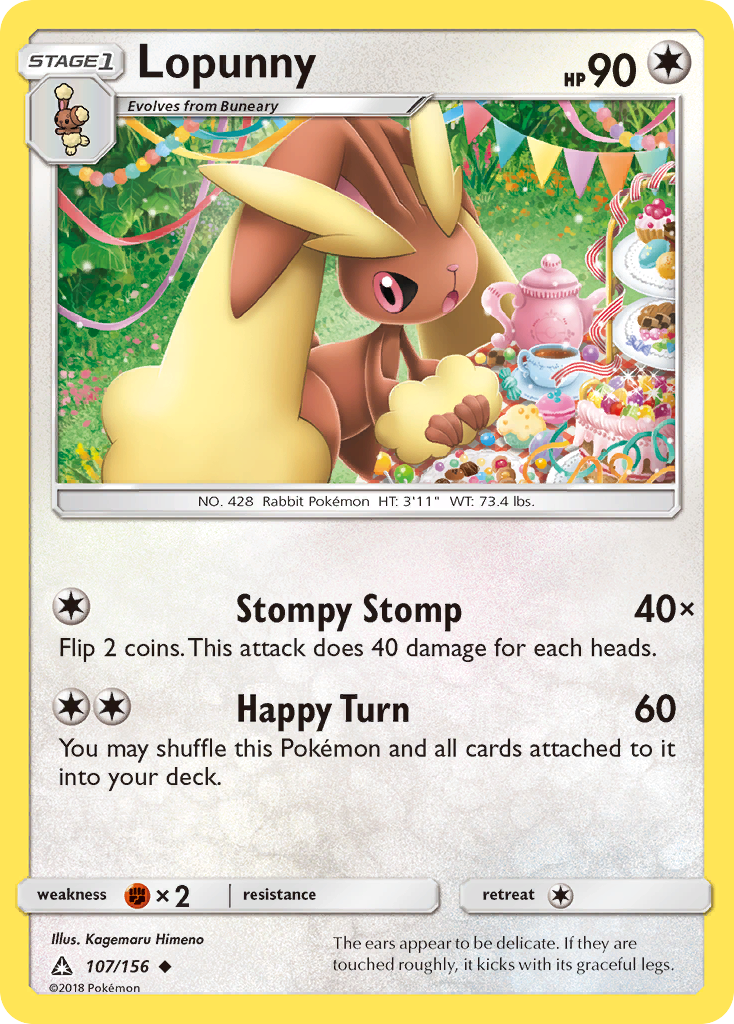 Lopunny (107/156) [Sun & Moon: Ultra Prism] | Good Games Cannington