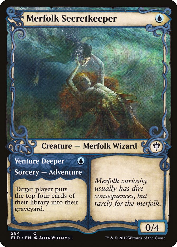 Merfolk Secretkeeper // Venture Deeper (Showcase) [Throne of Eldraine] | Good Games Cannington