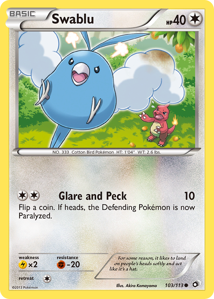 Swablu (103/113) [Black & White: Legendary Treasures] | Good Games Cannington