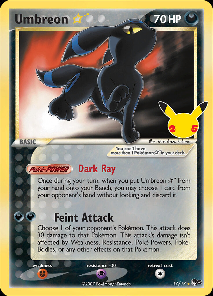 Umbreon (17/17) (Star) [Celebrations: 25th Anniversary - Classic Collection] | Good Games Cannington