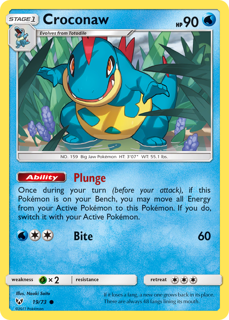 Croconaw (19/73) [Sun & Moon: Shining Legends] | Good Games Cannington