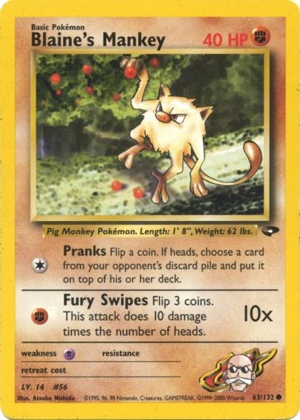 Blaine's Mankey (63/132) [Gym Challenge Unlimited] | Good Games Cannington