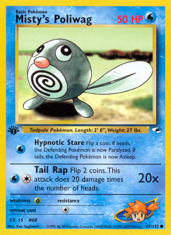 Misty's Poliwag (87/132) [Gym Heroes 1st Edition] | Good Games Cannington