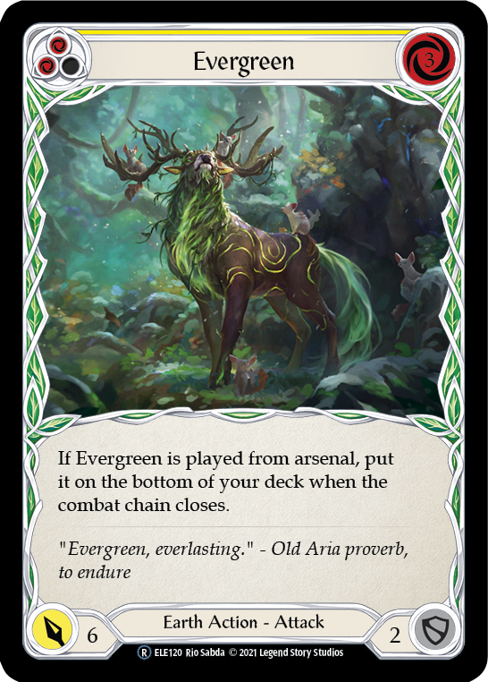 Evergreen (Yellow) [U-ELE120] Unlimited Rainbow Foil | Good Games Cannington