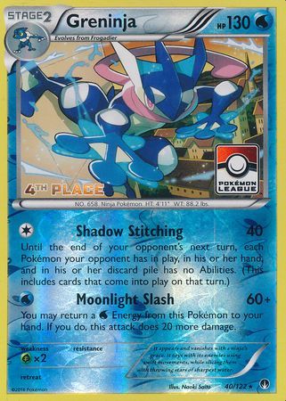 Greninja (40/122) (League Promo 4th Place) [XY: BREAKpoint] | Good Games Cannington
