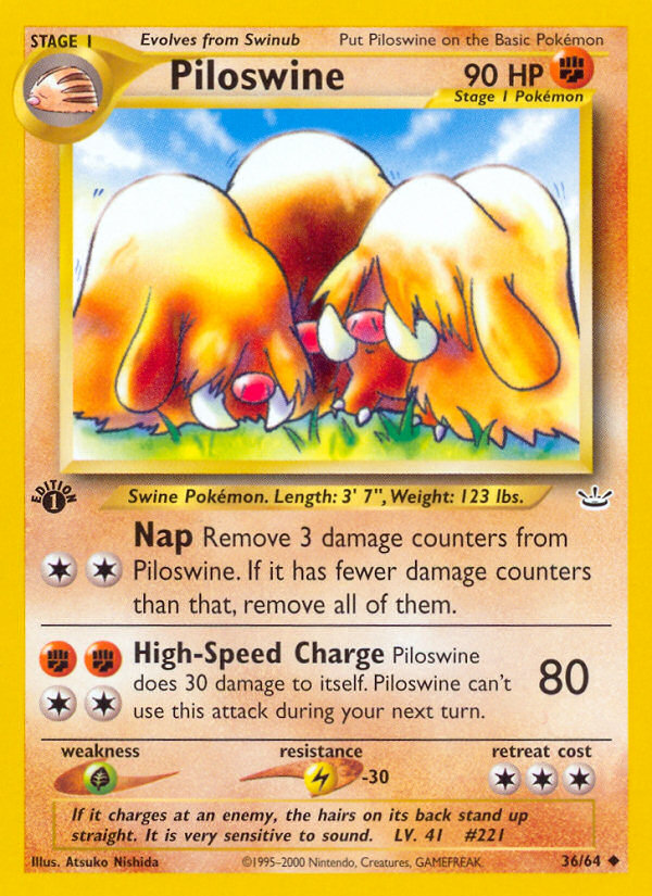 Piloswine (36/64) [Neo Revelation 1st Edition] | Good Games Cannington