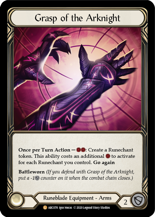 Grasp of the Arknight [U-ARC078] Unlimited Rainbow Foil | Good Games Cannington