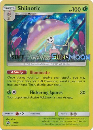 Shiinotic (SM10) (Staff Prerelease Promo) [Sun & Moon: Black Star Promos] | Good Games Cannington