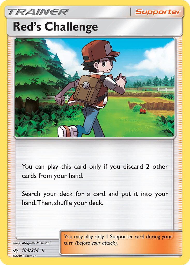 Red's Challenge (184/214) (Theme Deck Exclusive) [Sun & Moon: Unbroken Bonds] | Good Games Cannington