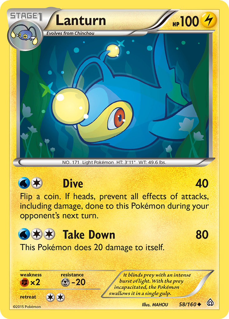 Lanturn (58/160) [XY: Primal Clash] | Good Games Cannington