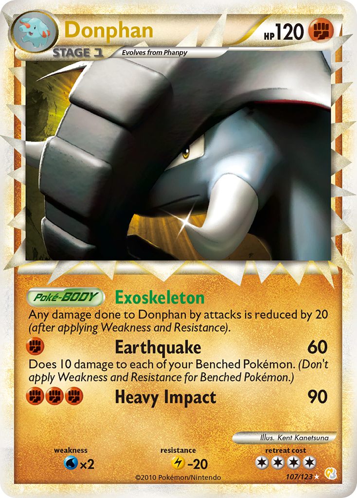 Donphan (107/123) [HeartGold & SoulSilver: Base Set] | Good Games Cannington