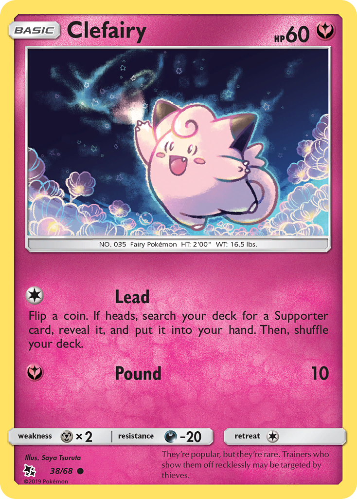 Clefairy (38/68) [Sun & Moon: Hidden Fates] | Good Games Cannington