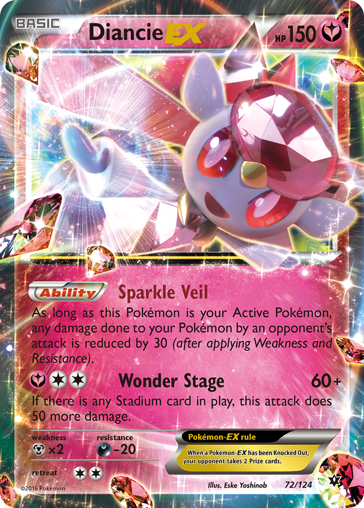 Diancie EX (72/124) [XY: Fates Collide] | Good Games Cannington