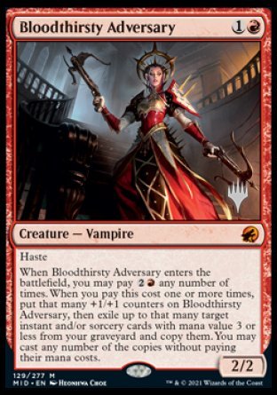 Bloodthirsty Adversary (Promo Pack) [Innistrad: Midnight Hunt Promos] | Good Games Cannington
