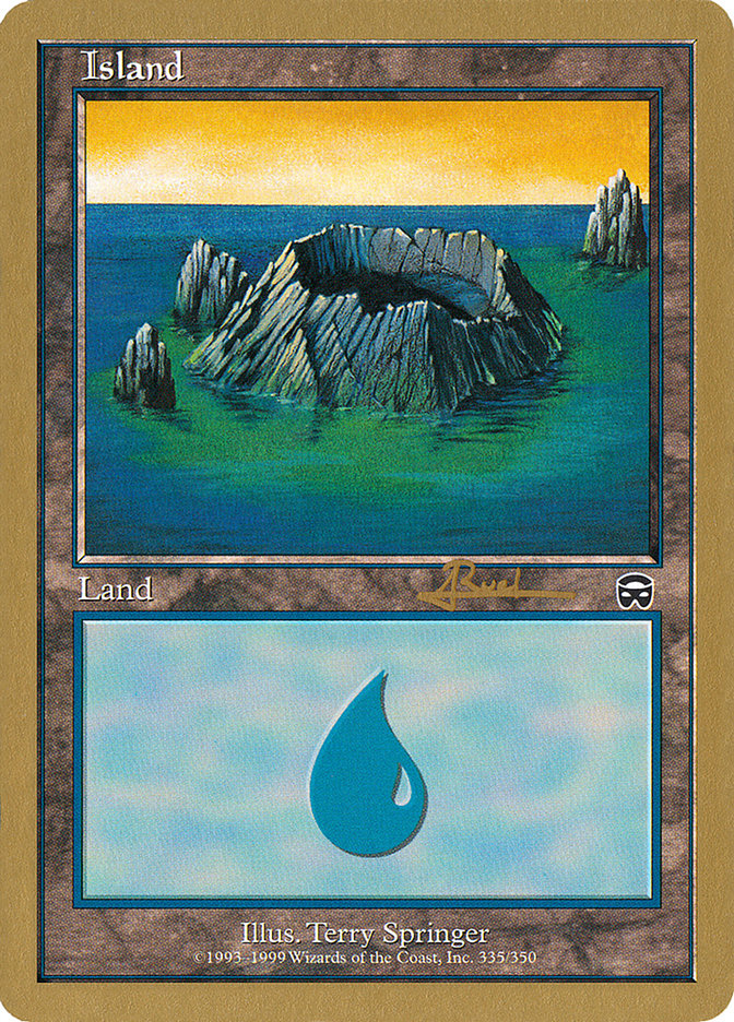 Island (335) (Antoine Ruel) [World Championship Decks 2001] | Good Games Cannington