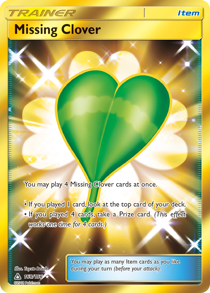 Missing Clover (168/156) [Sun & Moon: Ultra Prism] | Good Games Cannington