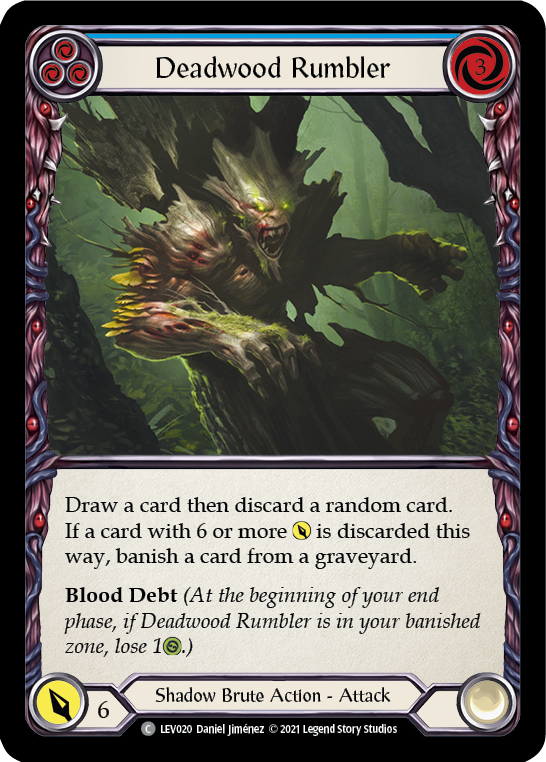Deadwood Rumbler (Blue) [LEV020] (Monarch Levia Blitz Deck) | Good Games Cannington