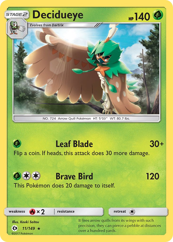Decidueye (11/149) (Theme Deck Exclusive) [Sun & Moon: Base Set] | Good Games Cannington
