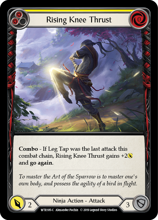 Rising Knee Thrust (Yellow) [WTR105-C] Alpha Print Normal | Good Games Cannington