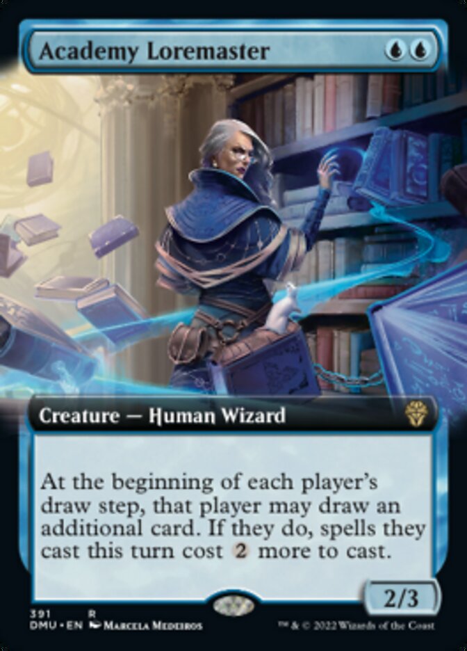 Academy Loremaster (Extended Art) [Dominaria United] | Good Games Cannington