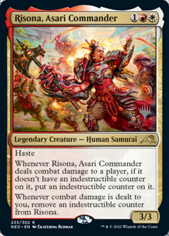 Risona, Asari Commander (Promo Pack) [Kamigawa: Neon Dynasty Promos] | Good Games Cannington