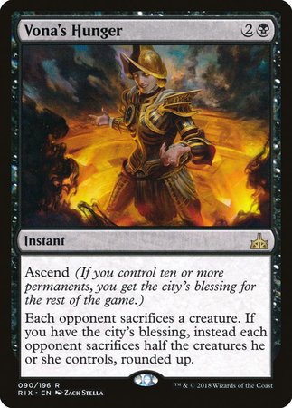 Vona's Hunger [Rivals of Ixalan] | Good Games Cannington