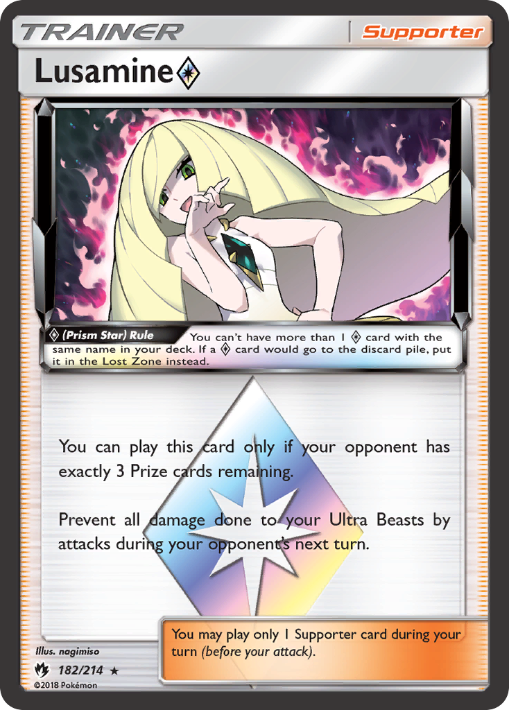 Lusamine (182/214) (Prism Star) [Sun & Moon: Lost Thunder] | Good Games Cannington