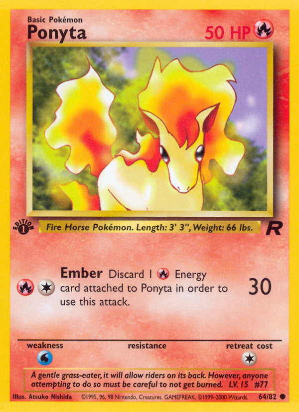 Ponyta (64/82) [Team Rocket 1st Edition] | Good Games Cannington