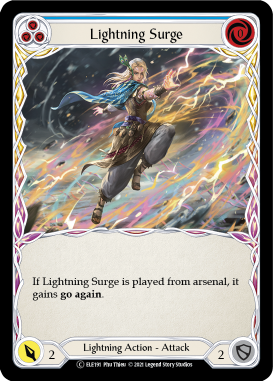 Lightning Surge (Blue) [U-ELE191] Unlimited Normal | Good Games Cannington
