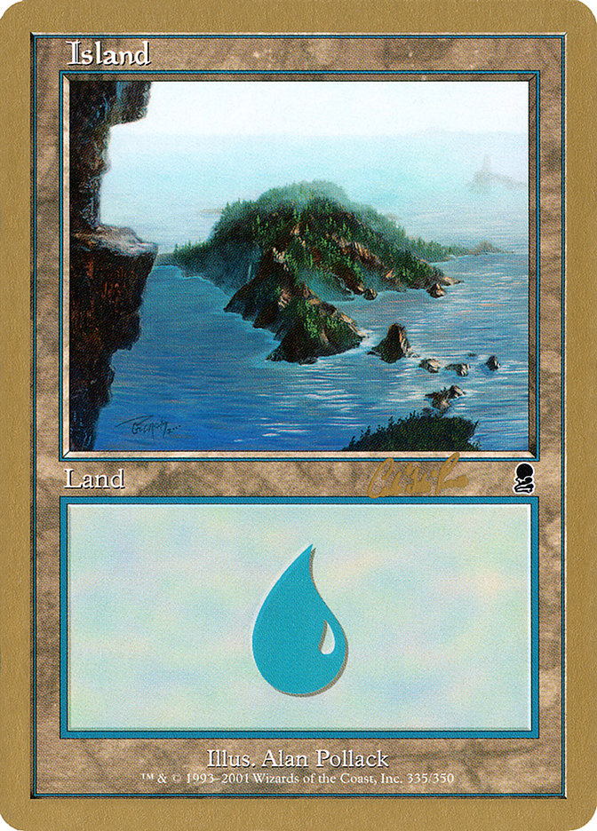 Island (cr335) (Carlos Romao) [World Championship Decks 2002] | Good Games Cannington