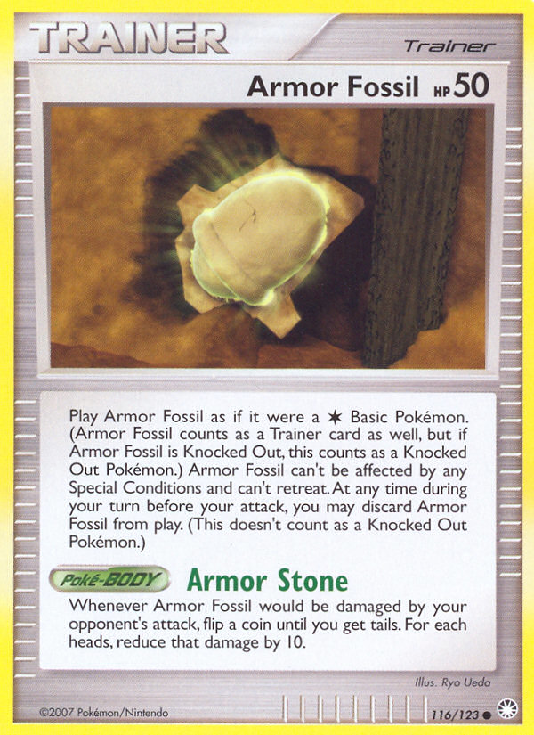 Armor Fossil (116/123) [Diamond & Pearl: Mysterious Treasures] | Good Games Cannington