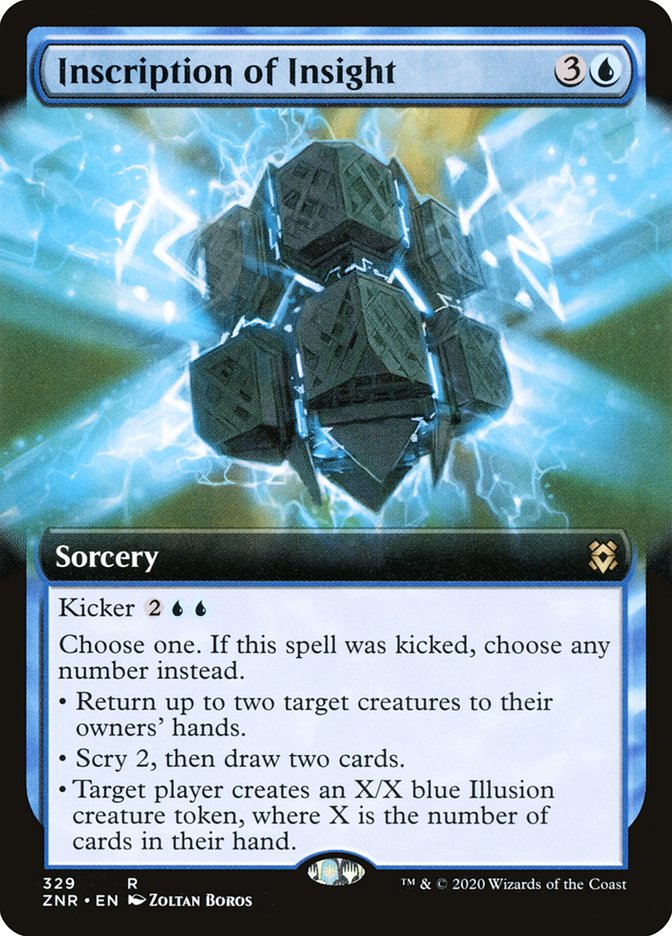 Inscription of Insight (Extended Art) [Zendikar Rising] | Good Games Cannington