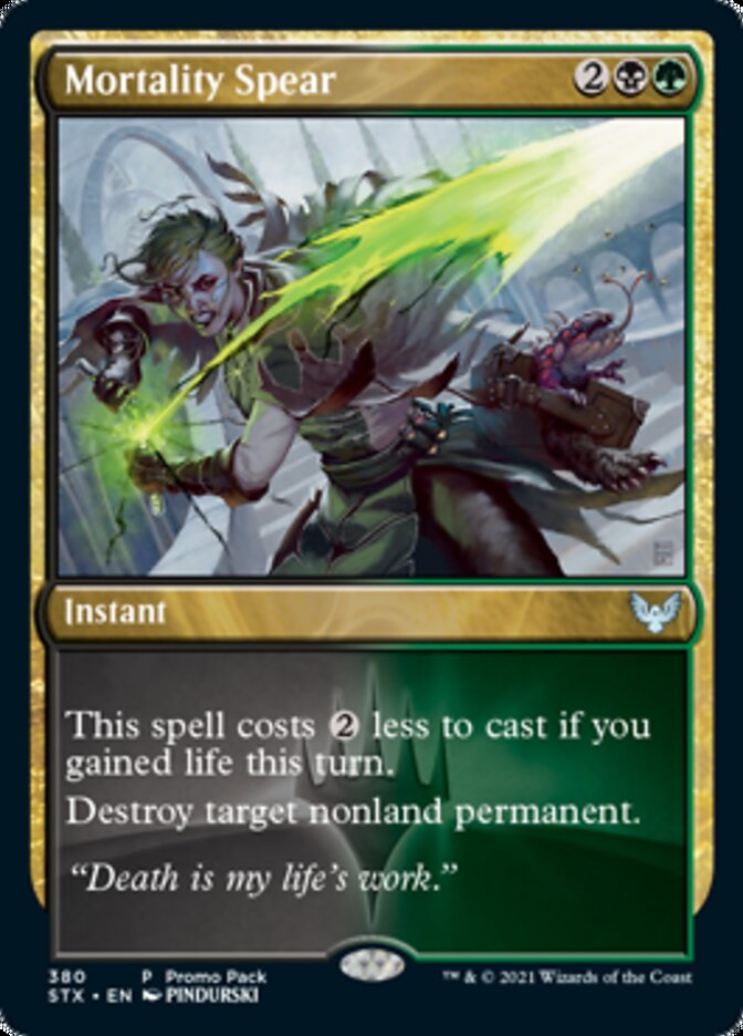 Mortality Spear (Promo Pack) [Strixhaven: School of Mages Promos] | Good Games Cannington