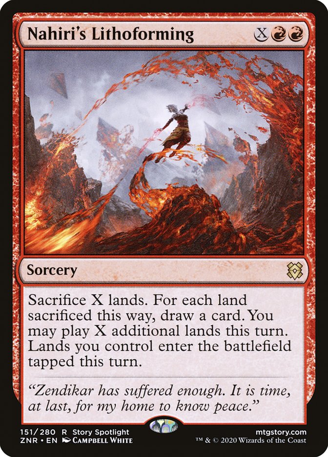 Nahiri's Lithoforming [Zendikar Rising] | Good Games Cannington