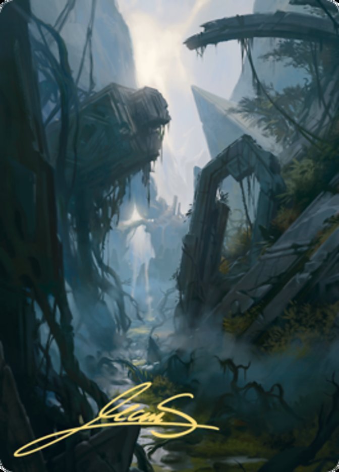 Swamp 2 Art Card (Gold-Stamped Signature) [Zendikar Rising Art Series] | Good Games Cannington