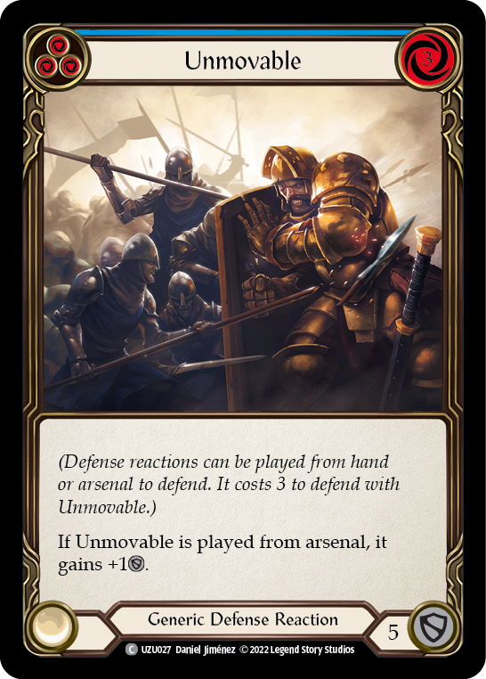 Unmovable (Blue) [UZU027] (Outsiders Uzuri Blitz Deck) | Good Games Cannington
