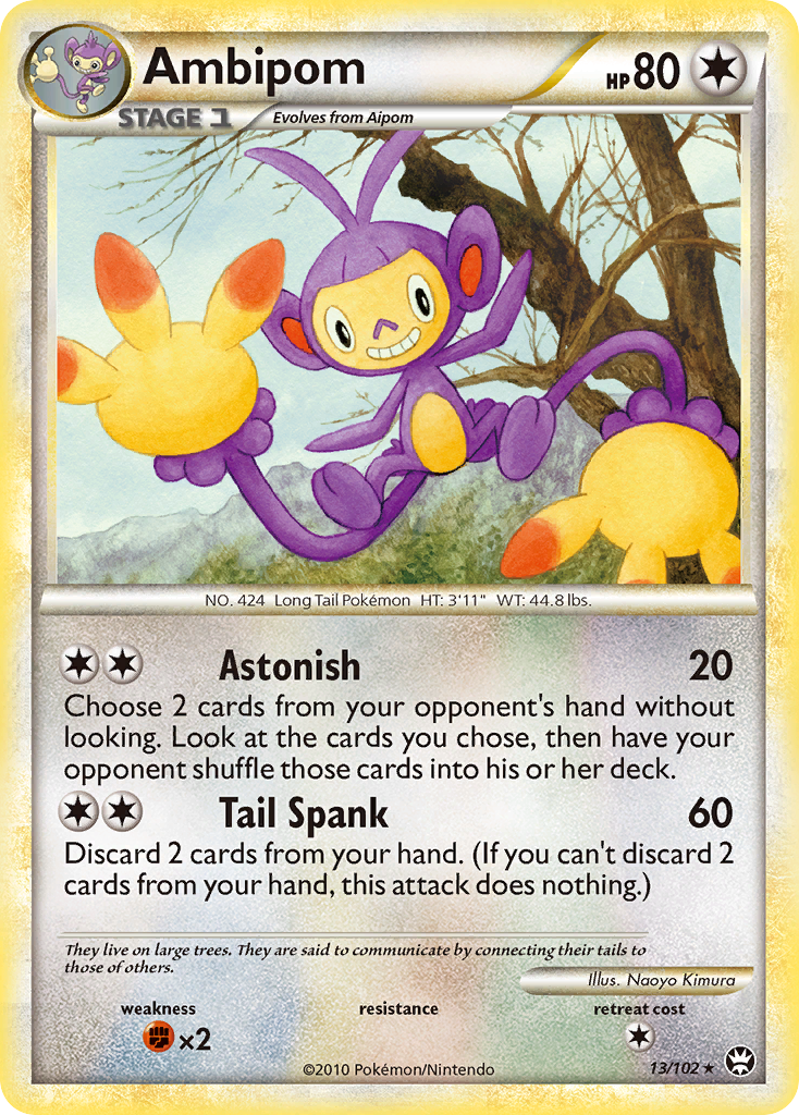 Ambipom (13/102) [HeartGold & SoulSilver: Triumphant] | Good Games Cannington